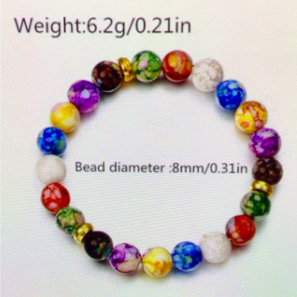 NWT Beaded chakra bracelet.